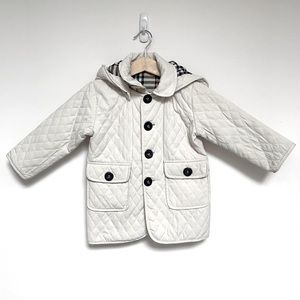 Kids Quilted Cream Jacket